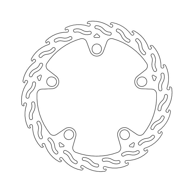 Moto-Master Flame Series Fixed Brake Rotor – Front Right: HONDA: 2014–2017 GL 1800…