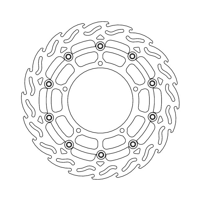 Moto-Master Flame Series Floating Brake Rotor – Front Left: YAMAHA: 2006–2015 FZ1-N 1000…