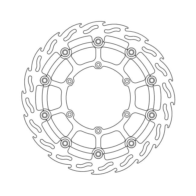 Moto-Master Flame Series Floating Brake Rotor – Front Left: SUZUKI: 05 DR-Z 400 SM