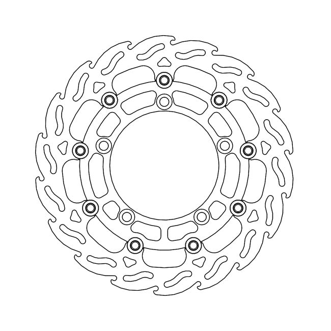 Moto-Master Flame Series Floating Brake Rotor – Front Left: SUZUKI: 2006–2007 GSF 650 S…
