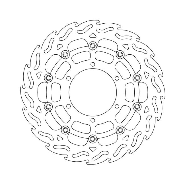 Moto-Master Flame Series Floating Brake Rotor – Front Left: SUZUKI: 08 GSX-R 600; 2008…