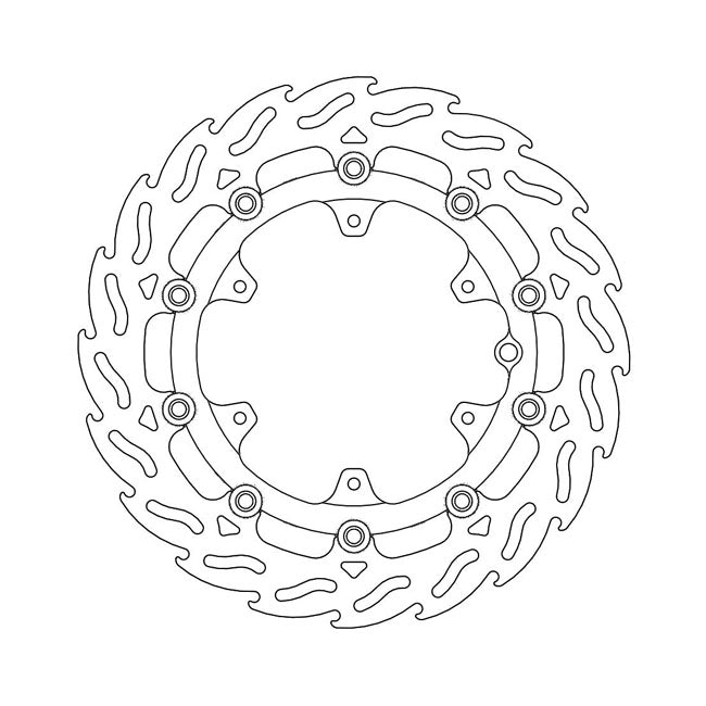 Moto-Master Flame Series Floating Brake Rotor – Front Left: KTM: 2008–2010 690 Enduro…