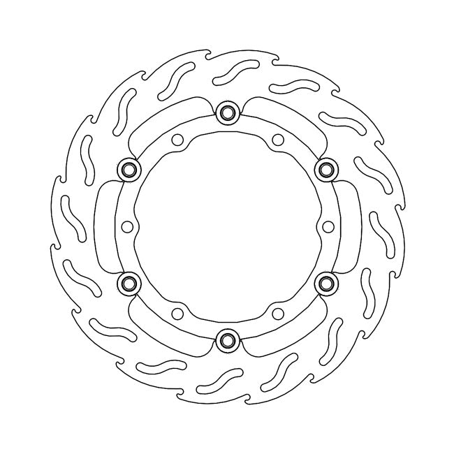 Moto-Master Flame Series Floating Brake Rotor – Front Left: Yamaha: 2008–2011 XP T-Max…