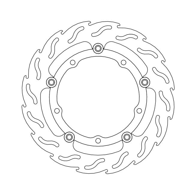 Moto-Master Flame Series Floating Brake Rotor – Front Left: YAMAHA: 2005–2013 Majesty…