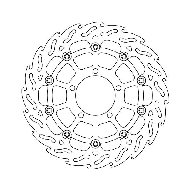 Moto-Master Flame Series Floating Brake Rotor – Front Left: TRIUMPH: 20 Speed Twin 1200…