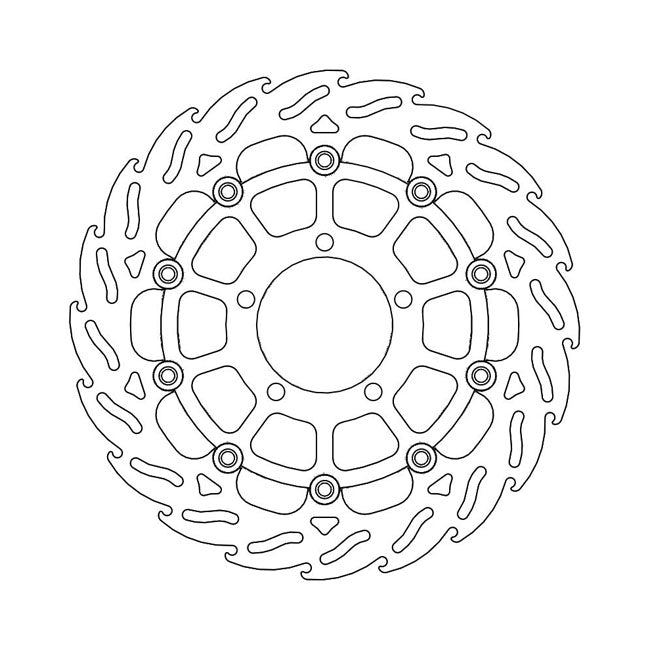 Moto-Master Flame Series Floating Brake Rotor – Front Left: TRIUMPH: 2013–2017 Daytona…