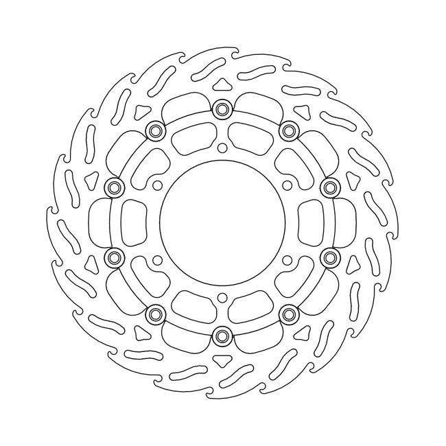 Moto-Master Flame Series Floating Brake Rotor – Front Left: SUZUKI: 2021–2022 GSX-S 950…