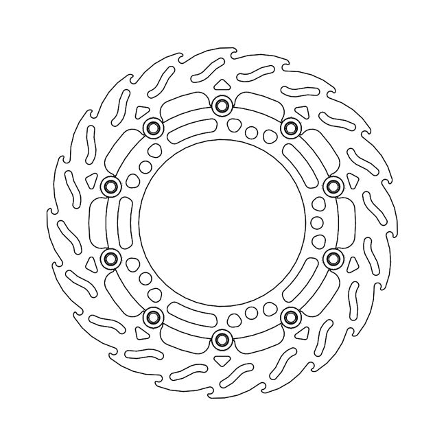 Moto-Master Flame Series Floating Brake Rotor – Front Left: KAWASAKI: 2017–2022 Ninja…