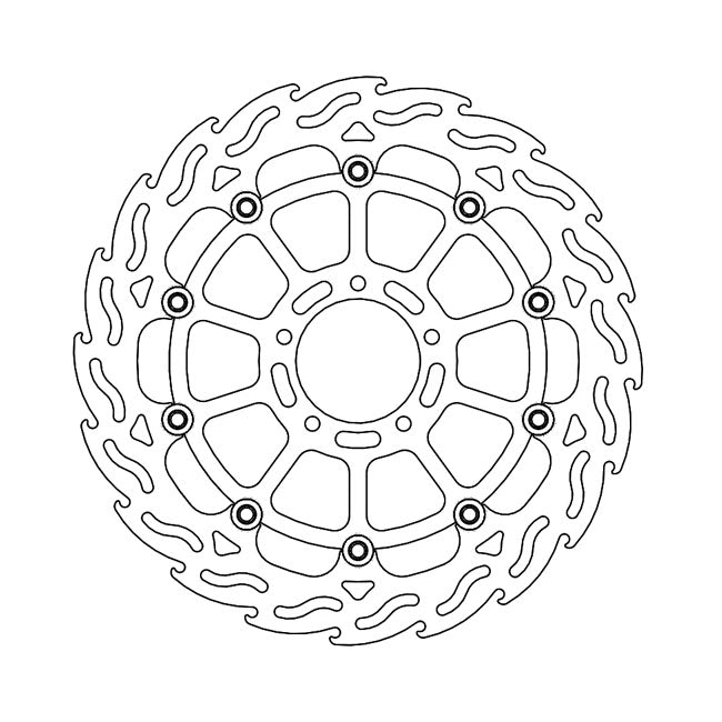 Moto-Master Flame Series Floating Brake Rotor – Front Left: DUCATI: 2017–2020 Scrambler…