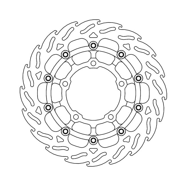 Moto-Master Flame Series Floating Brake Rotor – Front Left: HONDA: 2019–2022 CB 650 R…