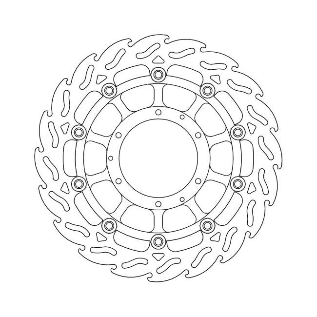 Moto-Master Flame Series Floating Brake Rotor – Front Left: HONDA: 2002–2006 CB 900…