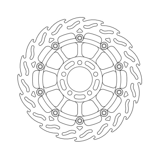 Moto-Master Flame Series Floating Brake Rotor – Front Left: KAWASAKI: 1995–1998 GPZ 1100…
