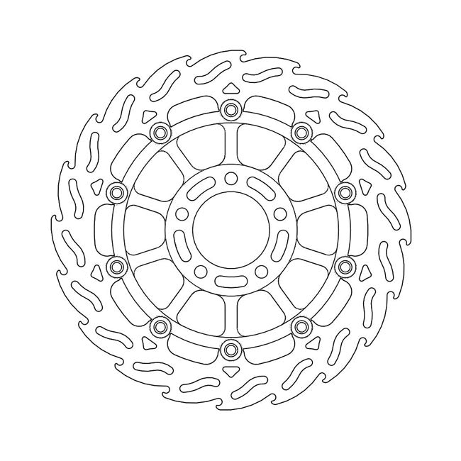 Moto-Master Flame Series Floating Brake Rotor – Front Left: SUZUKI: 1997–2008 GSX 750…