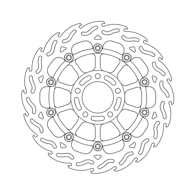Moto-Master Flame Series Floating Brake Rotor – Front Left: SUZUKI: 1990–1997 Bandit…