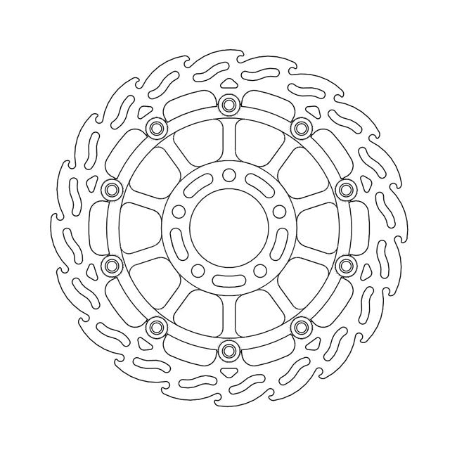 Moto-Master Flame Series Floating Brake Rotor – Front Left: SUZUKI: 1995–2004 Bandit 600…