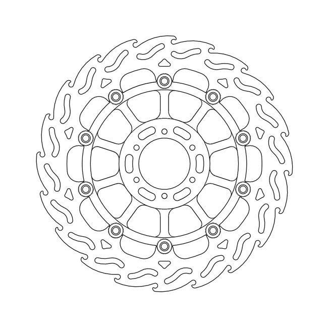 Moto-Master Flame Series Floating Brake Rotor – Front Left: HONDA: 1998–1999 CBR 900 RR…