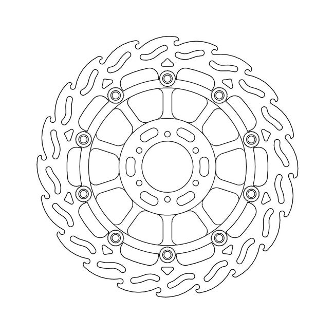 Moto-Master Flame Series Floating Brake Rotor – Front Left: HONDA: 1998–2006 CB 600 F…