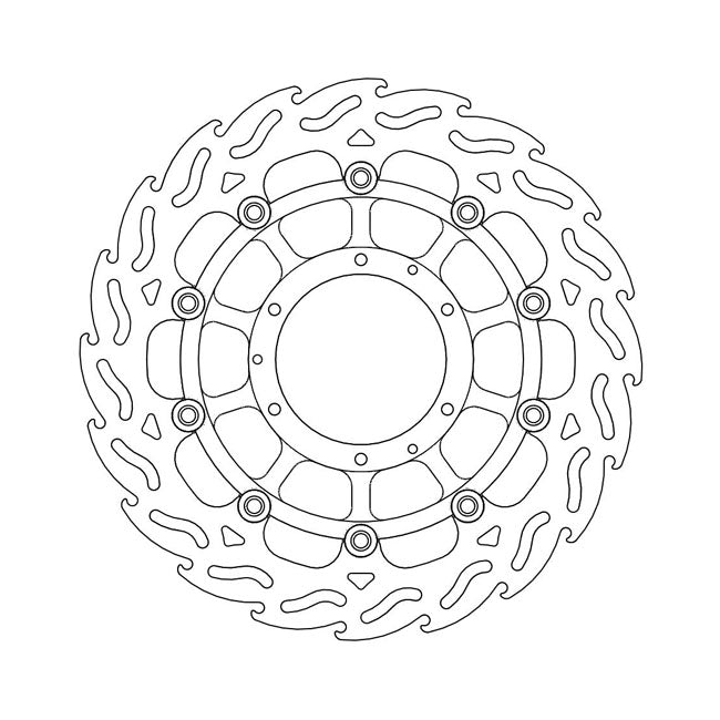 Moto-Master Flame Series Floating Brake Rotor – Front Left: HONDA: 2008–2016 CB 1000 R…