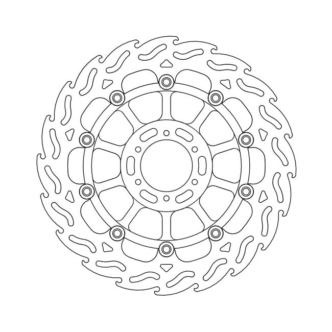 Moto-Master Flame Series Floating Brake Rotor – Front Left: HONDA: 2000–2001 CB 1100 SF…