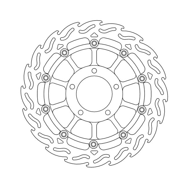 Moto-Master Flame Series Floating Brake Rotor – Front Left: TRIUMPH: 2001–2006 Daytona…