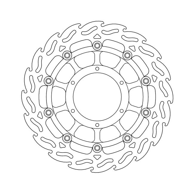 Moto-Master Flame Series Floating Brake Rotor – Front Left: HONDA: 2008–2011 CBF 600 F…