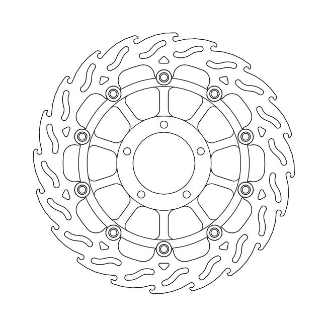 Moto-Master Flame Series Floating Brake Rotor – Front Left: DUCATI: 2010–2013…