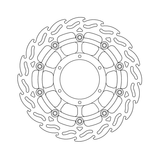 Moto-Master Flame Series Floating Brake Rotor – Front Left: HONDA: 1998–1999 CB 600 F…