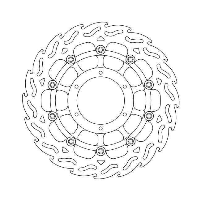 Moto-Master Flame Series Floating Brake Rotor – Front Left: HONDA: 14 CTX 1300 (ABS)…