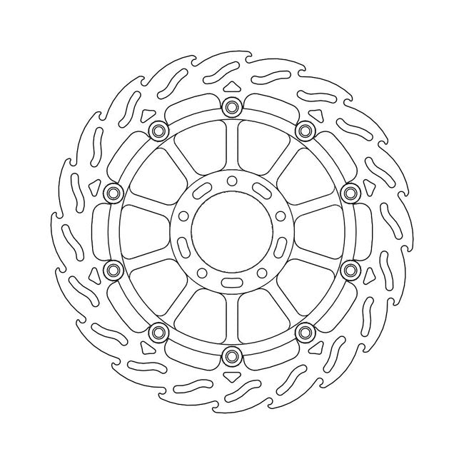 Moto-Master Flame Series Floating Brake Rotor – Front Left: DUCATI: 22 DesertX 950…
