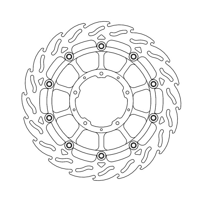 Moto-Master Flame Series Floating Brake Rotor – Front Left: HONDA: 2017–2019 CBR 1000 RR…