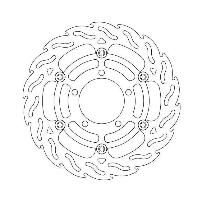 Moto-Master Flame Series Floating Brake Rotor – Front Right: KAWASAKI: 2003–2004 ZX-6R…