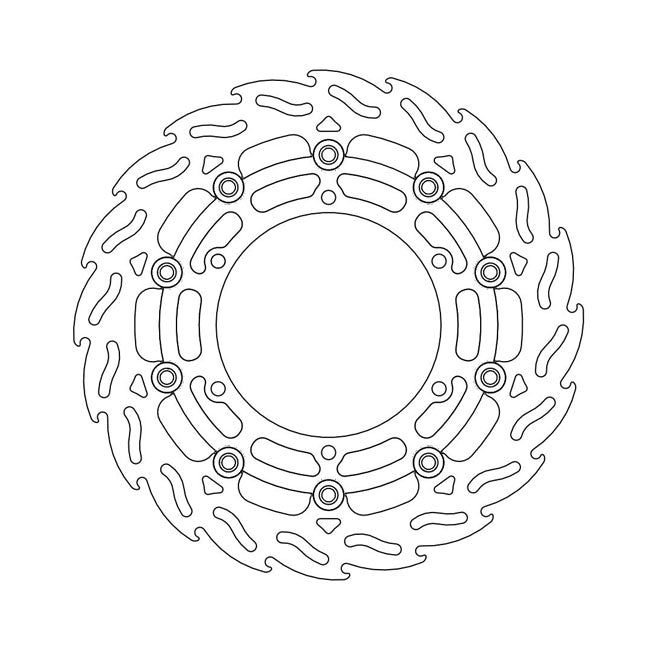 Moto-Master Flame Series Floating Brake Rotor – Front Right: YAMAHA: 2002–2006 BT 1100…