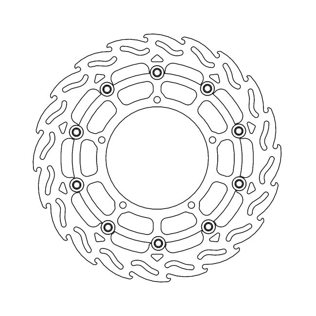 Moto-Master Flame Series Floating Brake Rotor – Front Right: YAMAHA: 2006–2015 FZ1-N…