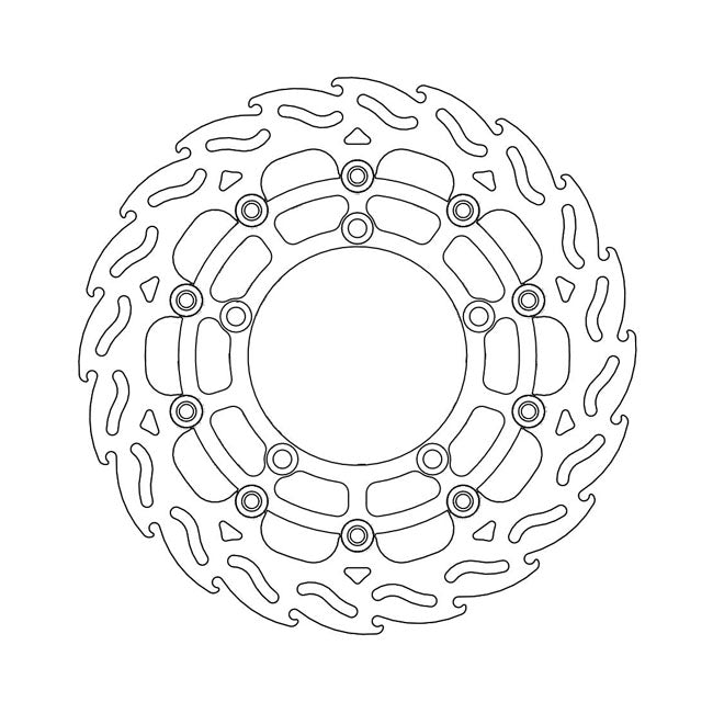 Moto-Master Flame Series Floating Brake Rotor – Front Right: SUZUKI: 2008–2011 B-King…