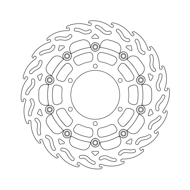 Moto-Master Flame Series Floating Brake Rotor – Front Right: SUZUKI: 08 GSX-R 600; 2008…