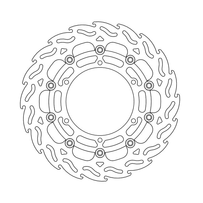 Moto-Master Flame Series Floating Brake Rotor – Front Right: YAMAHA: 2007–2011 MT-01…