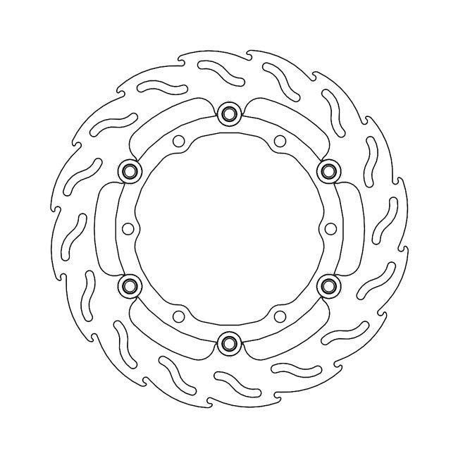 Moto-Master Flame Series Floating Brake Rotor – Front Right: Yamaha: 2008–2011 XP T-Max…