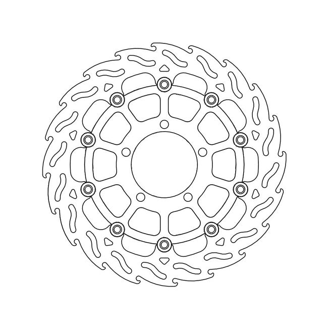 Moto-Master Flame Series Floating Brake Rotor – Front Right: TRIUMPH: 20 Speed Twin…