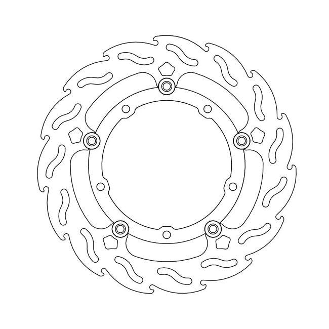 Moto-Master Flame Series Floating Brake Rotor – Front Right: YAMAHA: 2015–2017 MT-07 700…