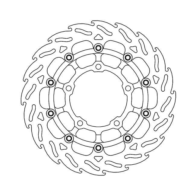 Moto-Master Flame Series Floating Brake Rotor – Front Right: HONDA: 2019–2022 CB 650 R…