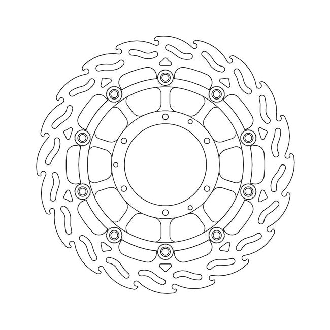 Moto-Master Flame Series Floating Brake Rotor – Front Right: HONDA: 2002–2006 CB 900…