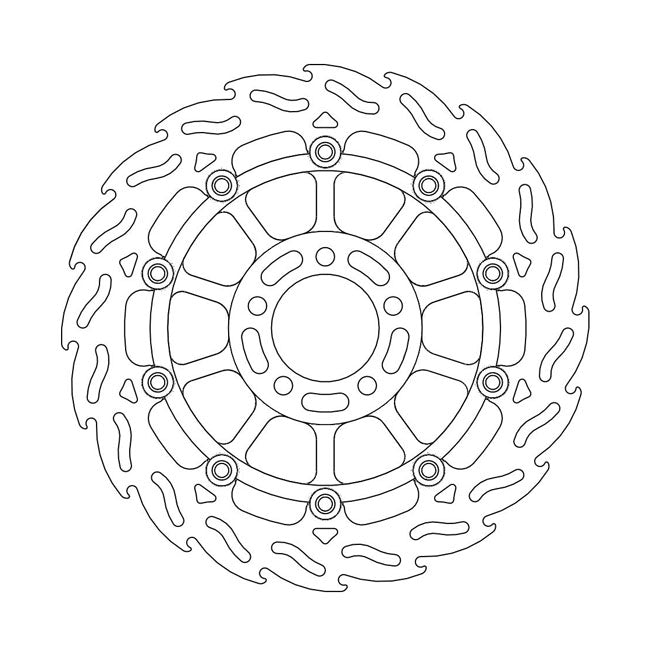 Moto-Master Flame Series Floating Brake Rotor – Front Right: KAWASAKI: 1995–1998 GPZ…