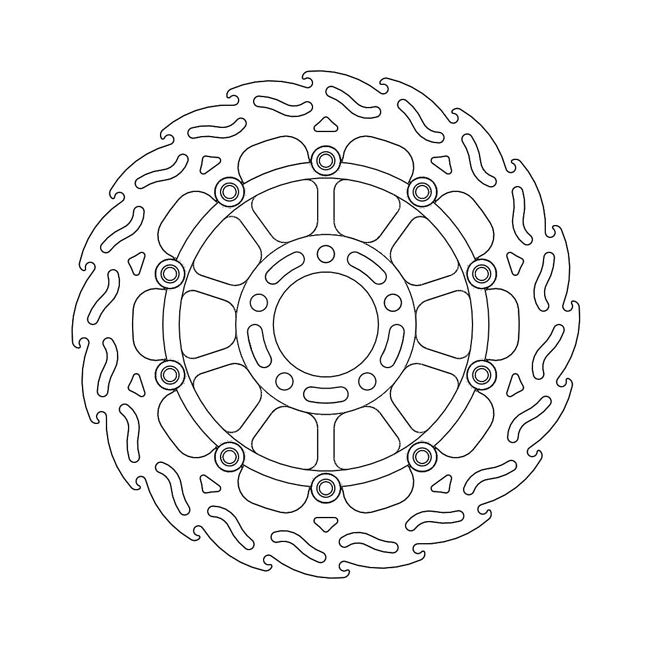 Moto-Master Flame Series Floating Brake Rotor – Front Right: SUZUKI: 1990–1997 Bandit…