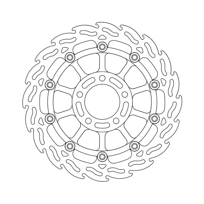 Moto-Master Flame Series Floating Brake Rotor – Front Right: SUZUKI: 1995–2004 Bandit…