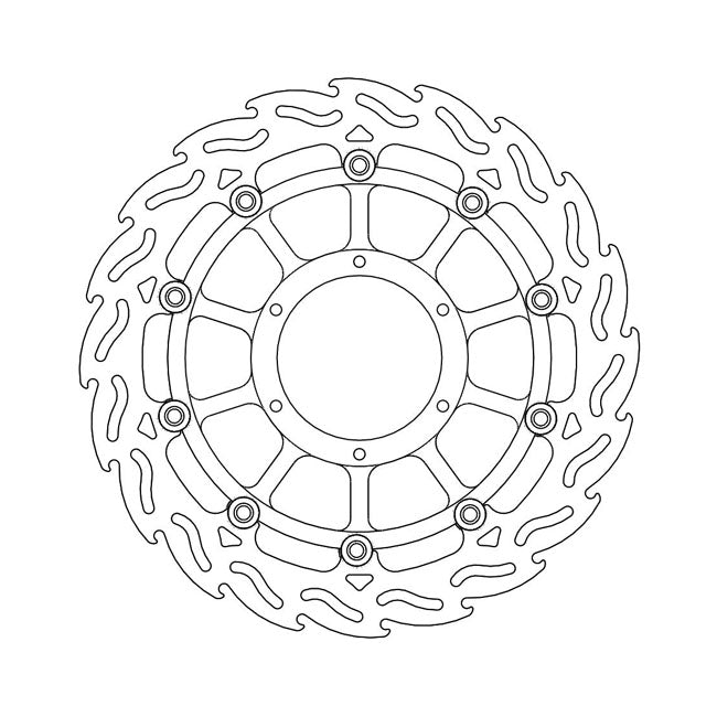 Moto-Master Flame Series Floating Brake Rotor – Front Right: HONDA: 2006–2007 CBR 1000…
