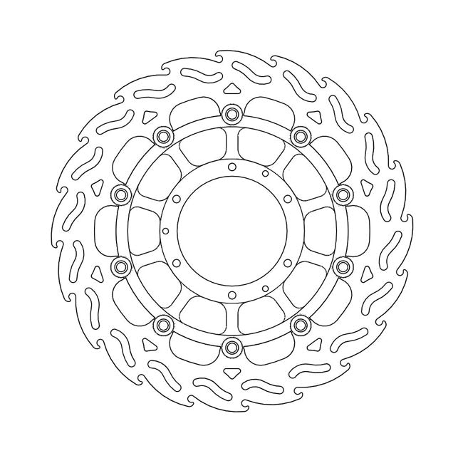Moto-Master Flame Series Floating Brake Rotor – Front Right: HONDA: 2008–2016 CB 1000 R…