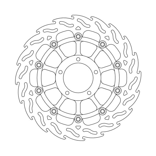 Moto-Master Flame Series Floating Brake Rotor – Front Right: DUCATI: 2010–2013…