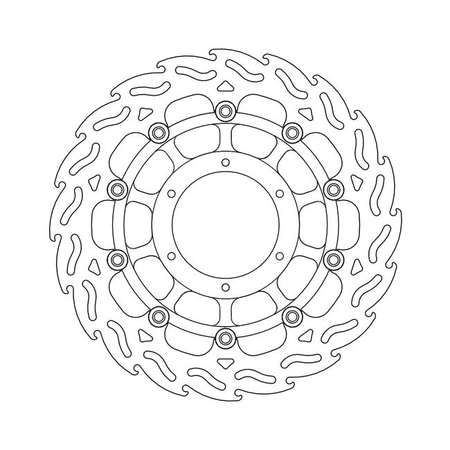 Moto-Master Flame Series Floating Brake Rotor – Front Right: HONDA: 14 CTX 1300 (ABS)…
