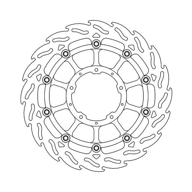 Moto-Master Flame Series Floating Brake Rotor – Front Right: HONDA: 2017–2019 CBR 1000…