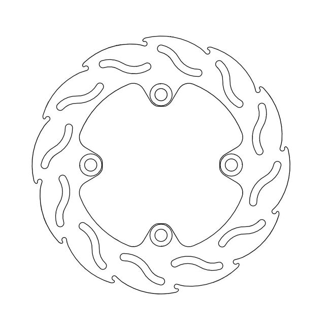 Moto-Master Flame Series Brake Rotor – Rear: KAWASAKI: 2006–2016 ER-6F 650…